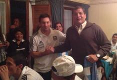 Rafael Correa visitó a Lionel Messi en la concentración argentina