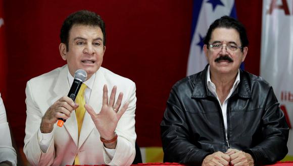 Salvador Nasralla y el ex presidente de Honduras, Manuel Zelaya. (Foto: Reuters/Jorge Cabrera)
