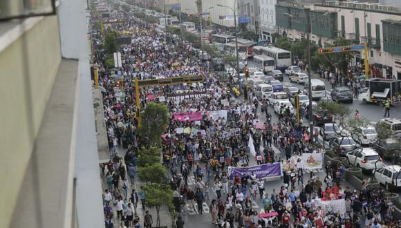 #NiUnaMenos: así se desarrolló marcha contra violencia machista (Foto: Alonso Chero)