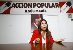 Candidata de Acción Popular dice que cumplirá con un rol “obstruccionista democrático"