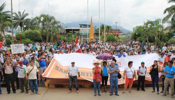 Tarapoto: unos 4 mil marcharon contra demarcación territorial