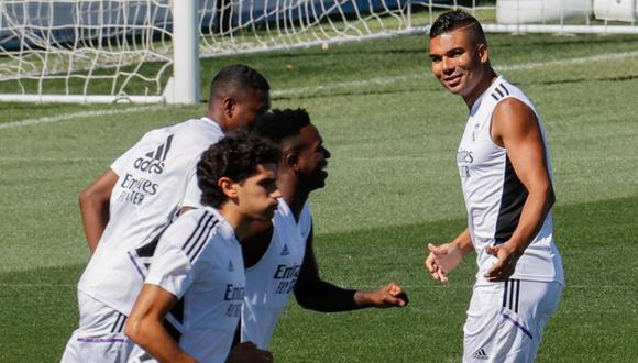 Casemiro entrenó este viernes con Real Madrid. (Foto: EFE)