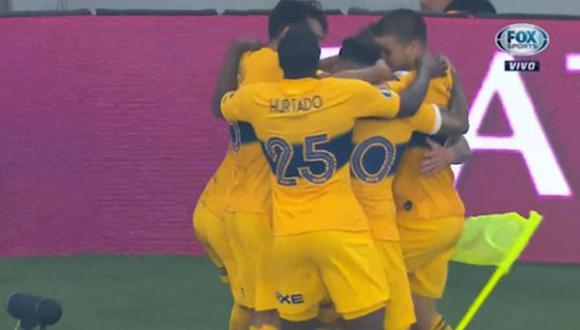Boca Juniors vs. Paranaense: Alexis Mac Allister convirtió el 1-0 con un potente remate | Foto: Captura