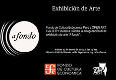 "A Fondo" se exhibirá en el Fondo de Cultura Económica Perú
