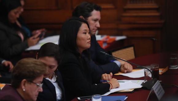 Keiko Fujimori responde por la denuncia constitucional conotra el legislador Héctor Becerril. (Foto: Archivo El Comercio)