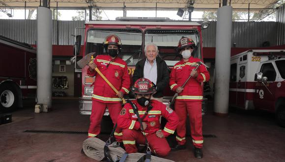 Arturo Woodman, presidente del Consejo Directivo del Patronato, destacó la labor de los bomberos. Indicó que merecen el reconocimiento de la sociedad. (Foto: Leandro Britto)