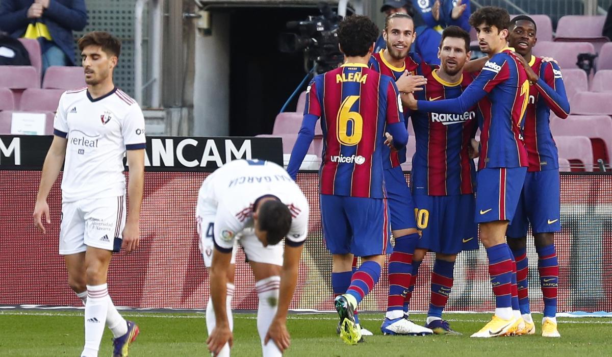 Barcelona y Osasuna se enfrentaron por  la fecha 11 de LaLiga Santander en el Camp Nou | Foto: AP