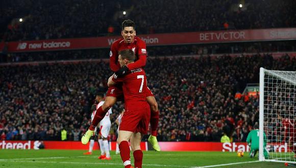 Liverpool venció 4-3 al Crystal Palace por la fecha 23° de la Premier League 2018-2019. Mohamed Salah, Sadio Mané y Firmino anotaron (Foto: AFP)
