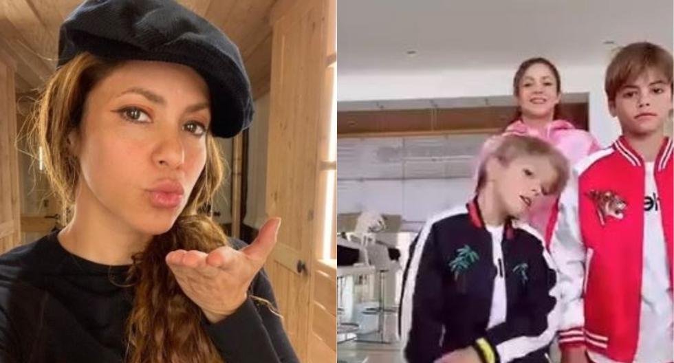 Shakira makes a rare appearance dancing with her children Milan and Sasha in Tik Tok video