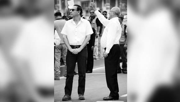 El presidente y su vicepresidente Martín Vizcarra inauguraron obras en Ancón el martes. No se pudo disimular, sin embargo, la expresión adusta de Vizcarra durante la ceremonia.
