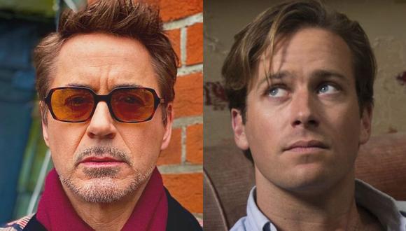 Robert Downey Jr y Armie Hammer son dos actores de Hollywood que tienen algo en común: han tenido, o tienen, problemas con las adicciones (Foto: Frenesy Film Company / Robert Downey Jr / Instagram)