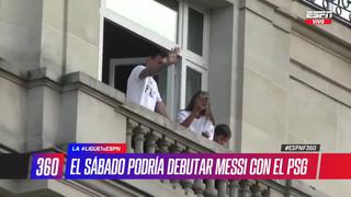 El balconazo de Lionel Messi para agradecer el cariño a los hinchas de PSG | VIDEO