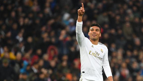 Casemiro anotó un doblete en el Real Madrid vs. Sevilla por LaLiga Santander. (AFP)