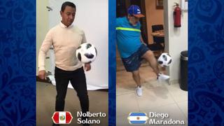 A 100 días del Mundial: mira el video con Solano y Maradona