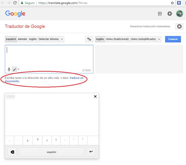 Google Translate y la herramienta que permite traducir documentos