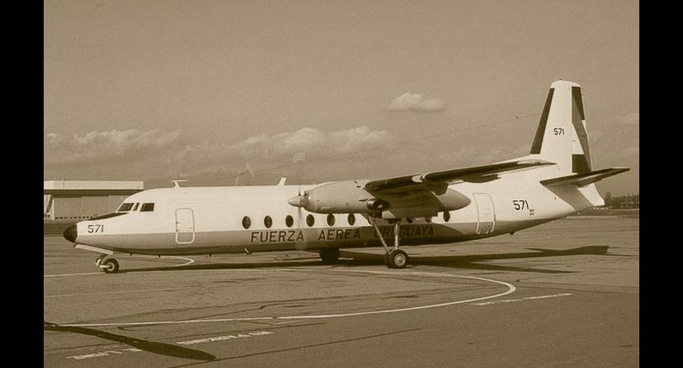 El Fairchild Hiller 227 de la Fuerza Aérea Uruguaya que se estrelló en los Andes. (Foto: Wikimedia)