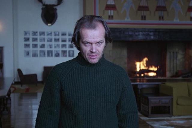 Jack Nicholson en una escena de "The Shinning", la película de Stanley Kubrick.