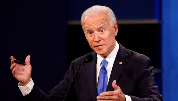 El candidato presidencial demócrata Joe Biden habla durante el debate final de la campaña presidencial estadounidense de 2020 con el presidente de Estados Unidos, Donald Trump, en el Curb Event Center de la Universidad de Belmont en Nashville, Tennessee, Estados Unidos. (Foto: REUTERS / Mike Segar).