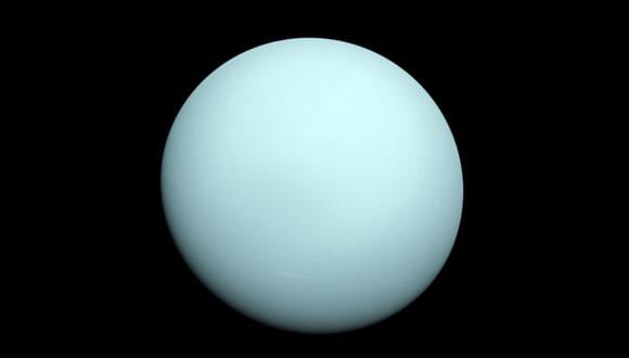 El Voyager 2 tomó esta foto de Urano en 1986. Gran parte de lo que sabemos sobre el planeta proviene de observaciones desde tierra. (Foto: NASA)