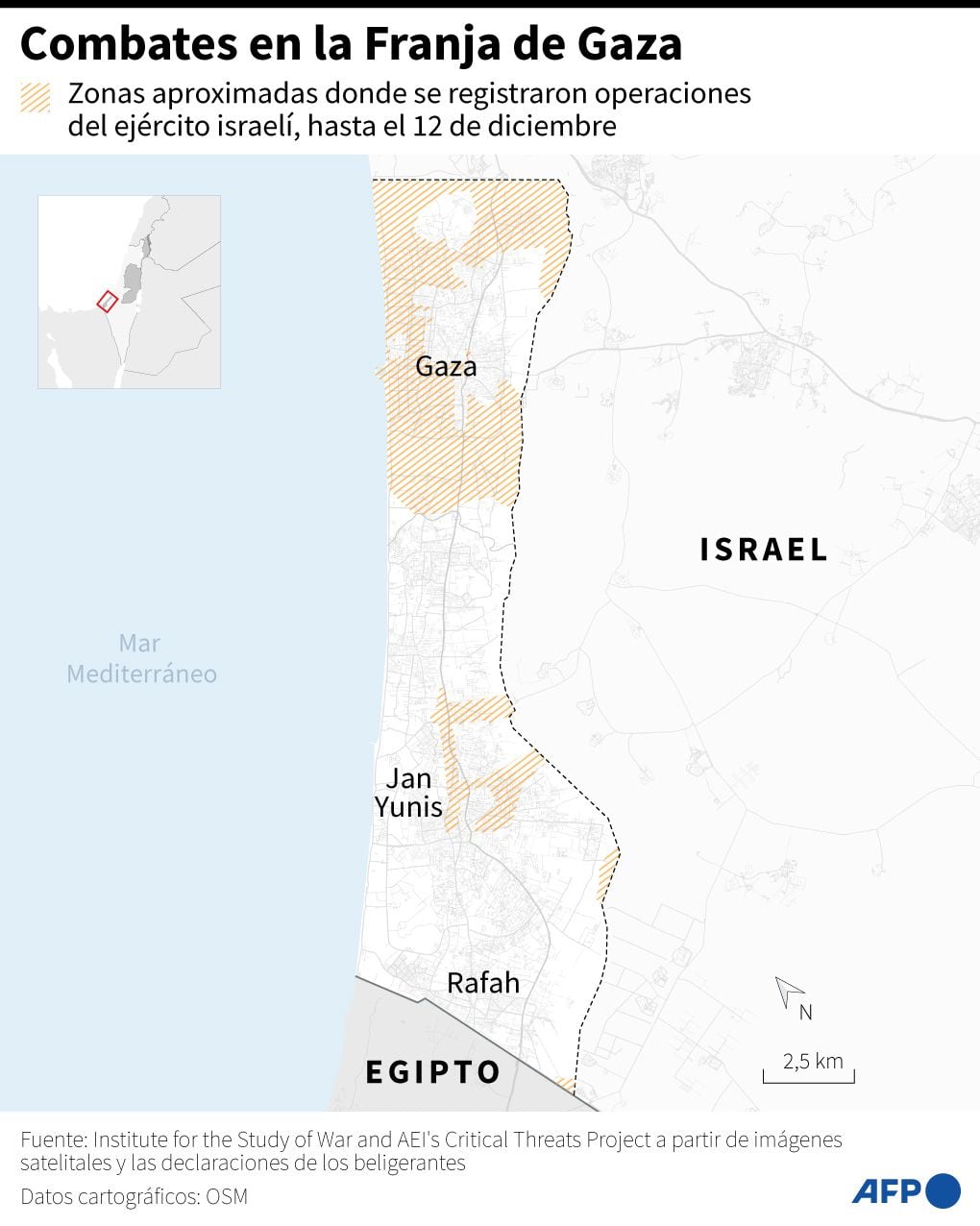 The war in Gaza on December 12, 2023. (AFP).