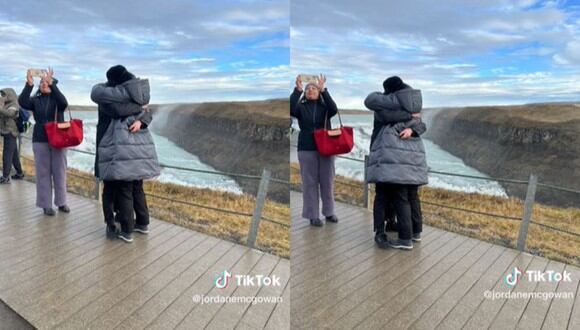 La pareja viajó hasta Islandia para pasar vacaciones y comprometerse. (Foto: @jordanemcgowan/TikTok)