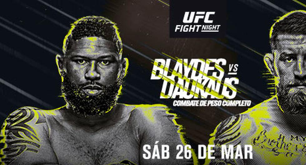 UFC Fight Night LIVE: with Blaydes vs.  Daukaus, TV channels and schedules of the MMA event