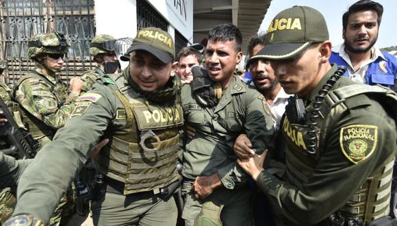 Crisis en Venezuela: Militares venezolanos desertores denuncian que son aislados y maltratados por Acnur en Cúcuta, Colombia. (AP).