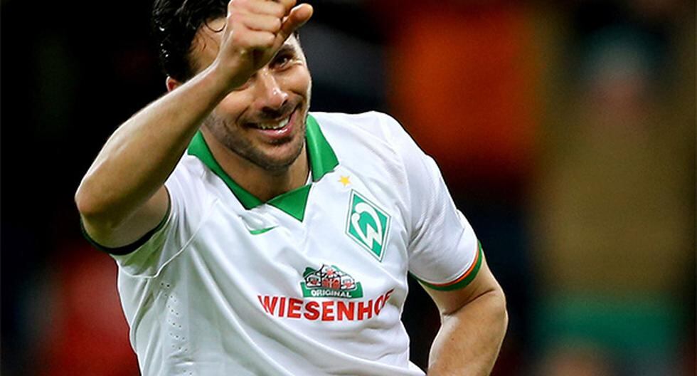 Claudio Pizarro jugará este fin de semana con el Werder Bremen antes de llegar a Lima para sumarse a los entrenamientos de la Selección Peruana. (Foto: Getty Images)