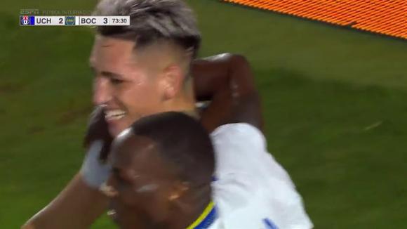 Gol de Luis Vázquez para el 3-2 de Boca vs.  U. de Cile.  (Video: ESPN)