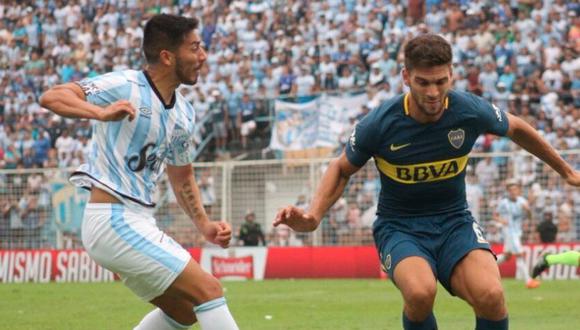Boca Juniors rescató un agónico empate en calidad de visita ante Atlético Tucumán. El gol xeneize llegó en el minuto final. Fue obra de Gustavo Bou. (Foto: Twitter)