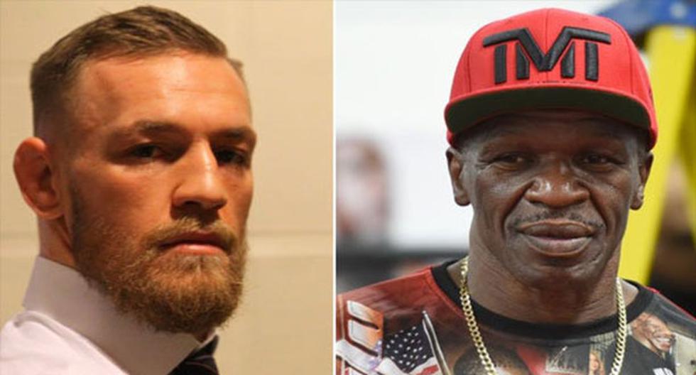 Conor McGregor y padre de Floyd Mayweather se enfretaron verbalmente durante conferencia de prensa | Foto: Edición