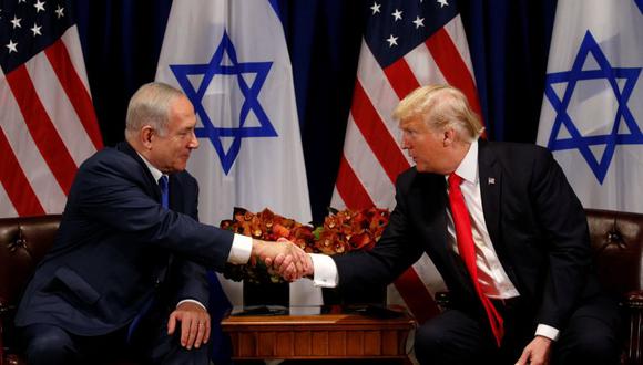 El presidente de Estados Unidos Donald Trump junto al primer ministro de Israel Benjamin Netanyahu en una imagen del pasado 18 de setiembre. (Reuters).