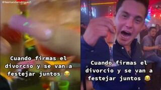 Expareja firma su divorcio y celebra el fin de su matrimonio en una discoteca