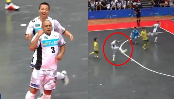 YouTube: Roberto Carlos 'enloquece' a todo Japón con increíbles goles en el fútsal. (Foto: Captura de video)