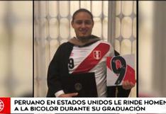 Paolo Guerrero: estudiante peruano en EE.UU. lució camiseta peruana en graduación