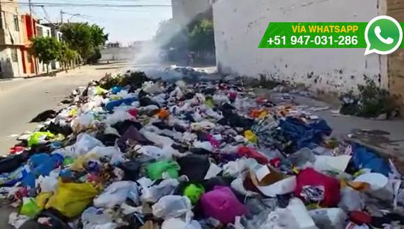 WhatsApp: vecinos de Chiclayo piden limpieza y recojo de basura