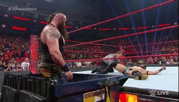 WWE Raw: Braun Strowman fue metido al basurero por Kalisto