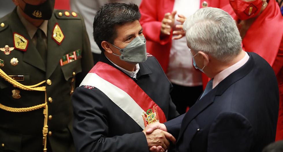 El presidente Pedro Castillo brindó un discurso ante el pleno del Parlamento el 15 de marzo. (Foto: Congreso de la República)