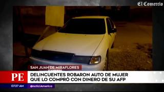 SJM: mujer denuncia el robo de auto que compró con dinero retirado de AFP