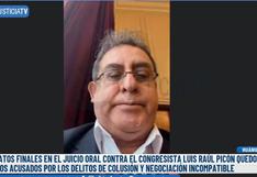 Luis Picón: Poder Judicial dictará sentencia por negociación incompatible y colusión el lunes 3 de junio