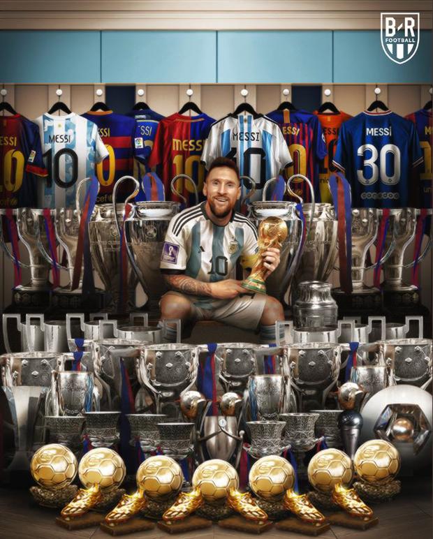 Messi y sus títulos. (Foto: brfootball)