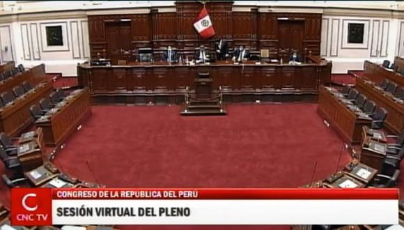 El texto sustitutorio de los proyectos de ley 5145 y 5447 fue aprobado en primera votación con 62 votos. Además, con 65 votos a favor, se exoneró de una segunda votación. (Foto: captura de video)