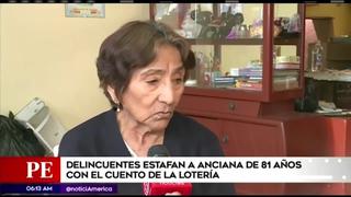 San Martín de Porres: delincuentes estafan a anciana con el premio de la lotería