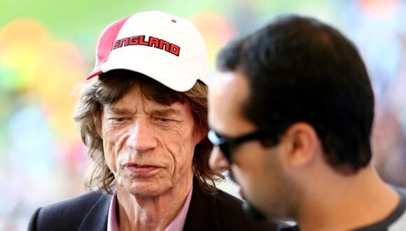 Mick Jagger llegó al Maracaná para la final del Mundial