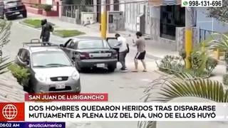 SJL: dos hombres desatan balacera en plena calle y vecinos reclaman por mayor seguridad