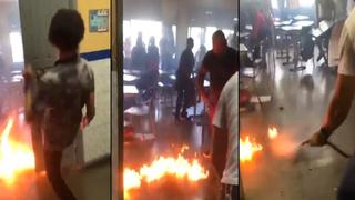Brasil: Estudiante prendió fuego su salón de clases en Rio de Janeiro | VIDEO