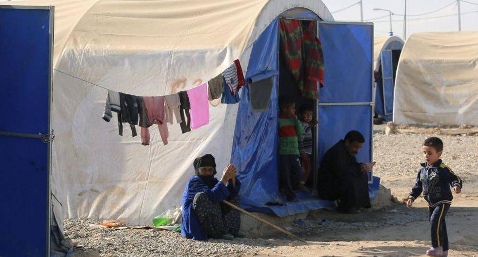 Tres cuartas partes de las familias desplazados se encuentran en campamentos al este y al sur de Mosul, en Ninewa, Erbil y Anbar. (Fuente: EFE)