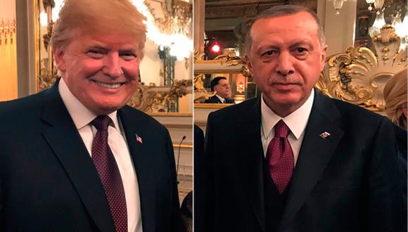 Los presidentes de Estados Unidos y Turquía, Donald Trump y Recep Tayyip Erdogan, conversaron sobre el caso Jamal Khashoggi durante un encuentro en París. (AFP)