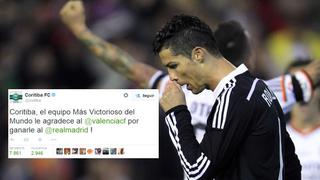 Real Madrid: Coritiba agradeció al Valencia por impedir récord
