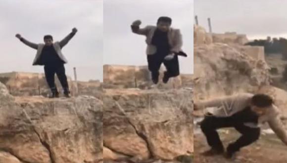 Hombre cae de un acantilado el día de su cumpleaños. (Foto: Captura de YouTube).